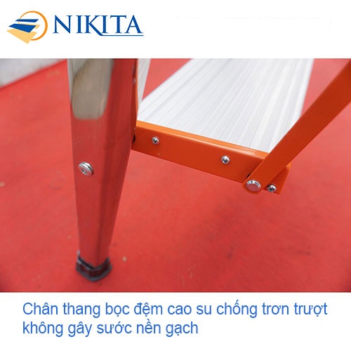 Thang ghế Inox 6 bậc Nikita NKT-IN06 (1.5m)