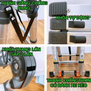 Thang nhôm đơn rút gọn sơn tĩnh điện MOMEN 5m - MO500TND-B