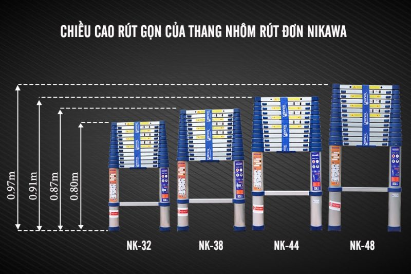 THANG NHÔM RÚT ĐƠN NIKAWA NK-48 NEW