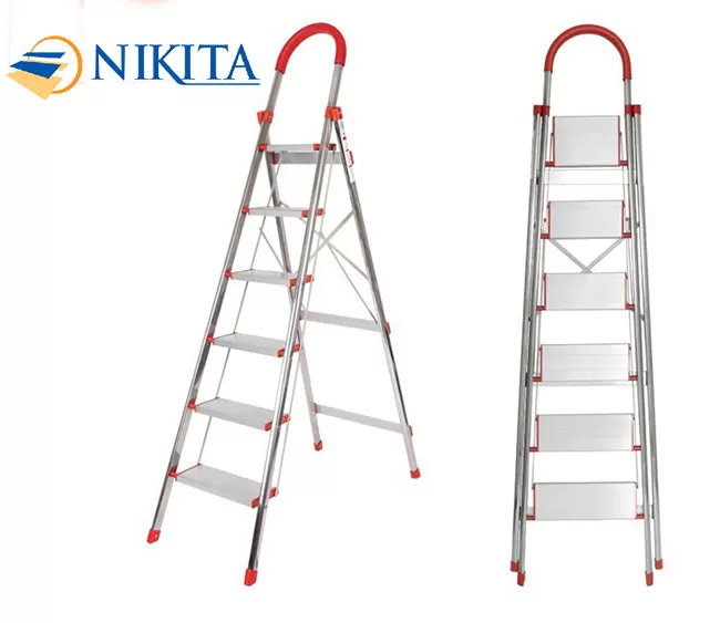 Thang ghế Inox 6 bậc Nikita NKT-IN06 (1.5m)